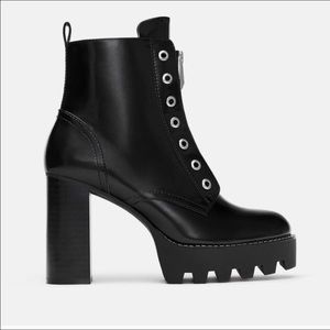 Zara patent vegan leather boots